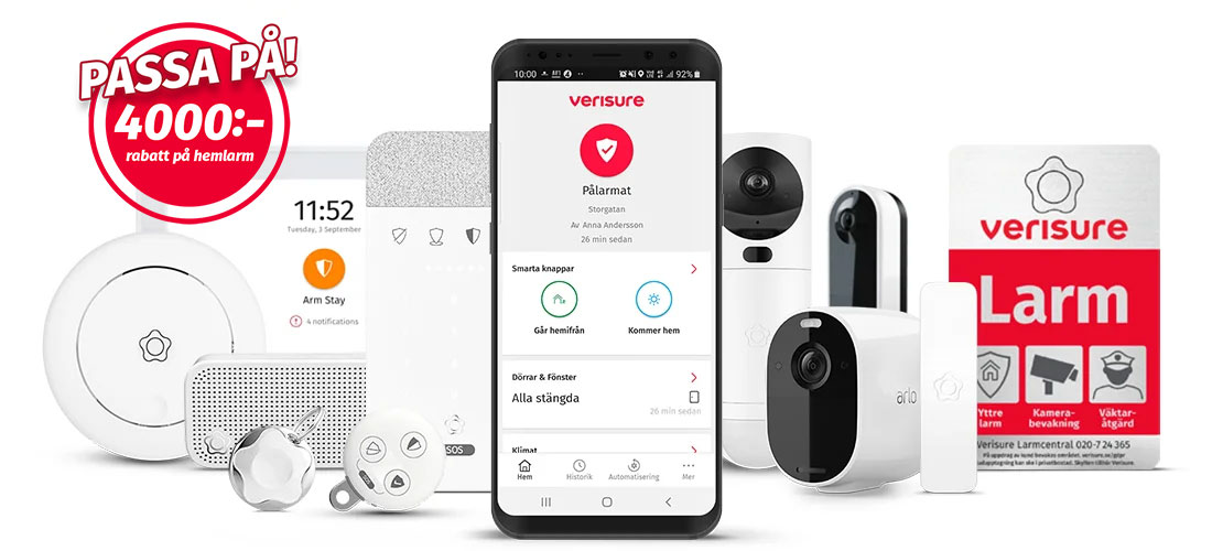 Verisure hemlarm - anpassat larm till rätt pris