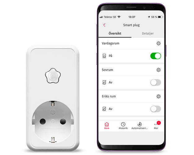 Verisure Smart plug fjärrströmbrytare med app