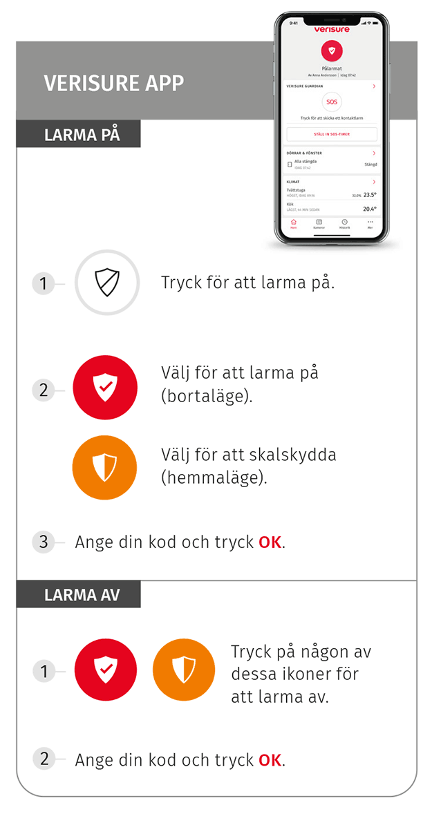 Guide för Verisure App