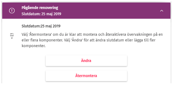 Renovering pågår