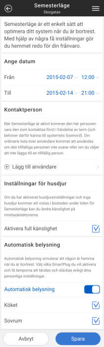 Semesterläge i mobilen